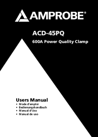 Thumbnail of document Manual - ACD-45PQ 600A Power Quality Clamp with True-RMS